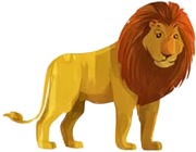 a lion standing next to a sign that says the lion is king of the jungle.jpg